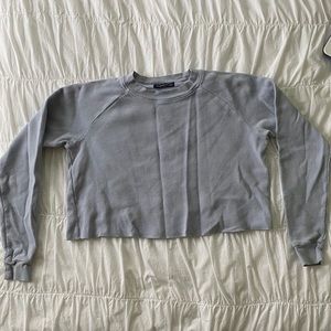 Brandy Melville Purple/Blue Waffle Cropped Top